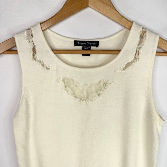 Vintage Designers Originals Cream Luxelon Tank Top PS - Picture 5 of 12